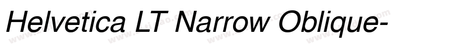 Helvetica LT Narrow Oblique字体转换